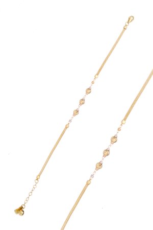 Atlamalı Hasır Zincirli Dorika Bileklik