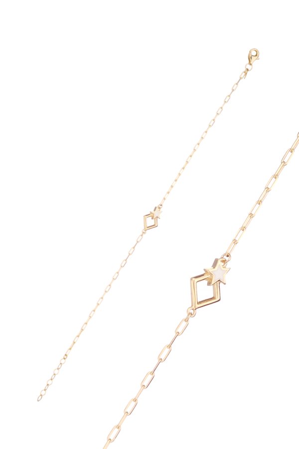 Beyaz Yıldız Mineli Bileklik