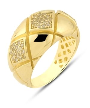 Dört Köşeli Taşlı Yüzük