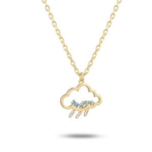 Renkli Taşlı Yağmur Bulutlu Kolye