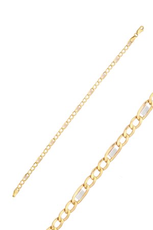 Sarı Beyaz Zincir Bileklik