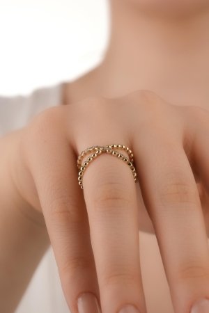 Taşlı Çapraz Yüzük