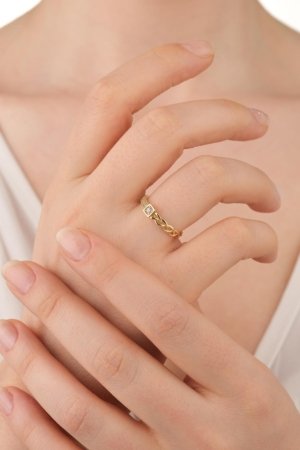 Taşlı Zincir Yüzük