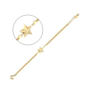 Taşsız Yıldızlı Zincirli Bileklik