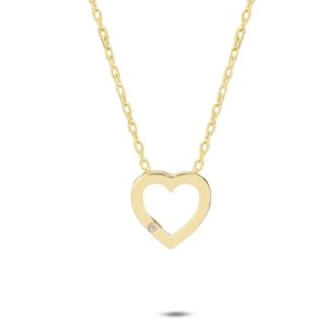 Tektaşlı Kalpli Kolye