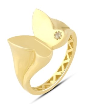 Tek Taşlı Kelebek Yüzük