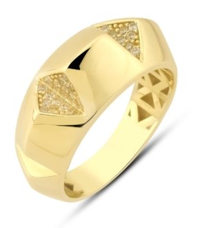 Üçgen Taşlı Yüzük