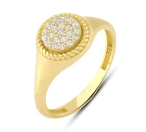 Yuvarlak Taşlı Yüzük