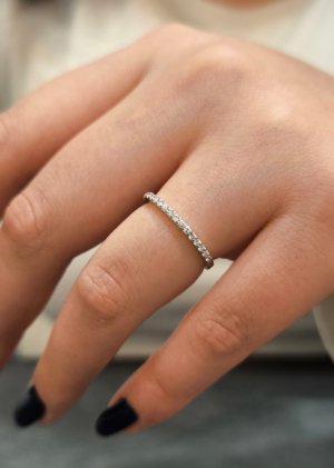 0,24 Karat Pırlanta Yarımtur Yüzük