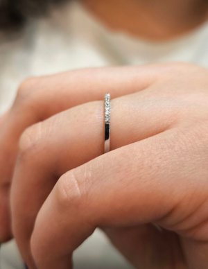 0,24 Karat Pırlanta Yarımtur Yüzük