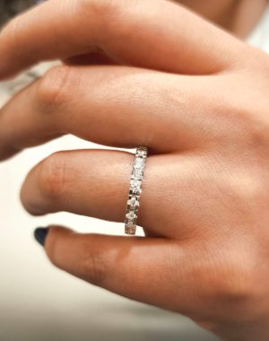 0,50 Karat Pırlanta Yarımtur Yüzük