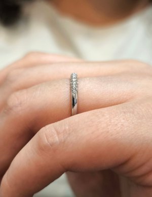 0,64 Karat Pırlanta Yarımtur Yüzük