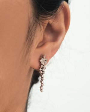 0.88 Karat Fantezi Pırlanta Küpe