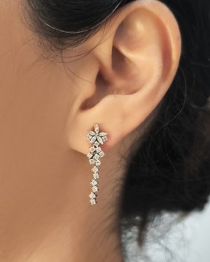 0.88 Karat Fantezi Pırlanta Küpe