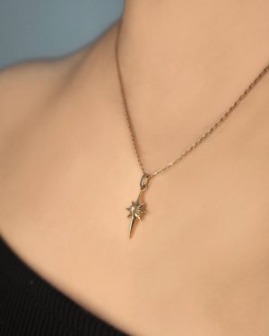0.03 Karat Rose Kutup Yıldızı Kolye