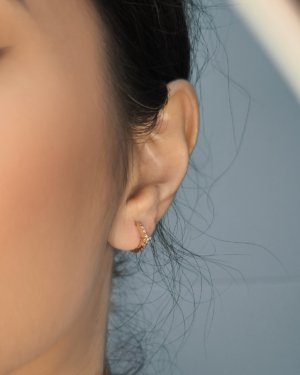 0.14 Karat Rose Pırlanta Halka Küpe