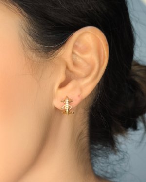 0.22 Karat Rose Pırlanta Küpe 