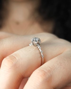 0.37 Karat Pırlanta Lotus Yüzük