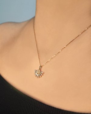 0.46 Karat Rose Pırlanta Anthos Kolye