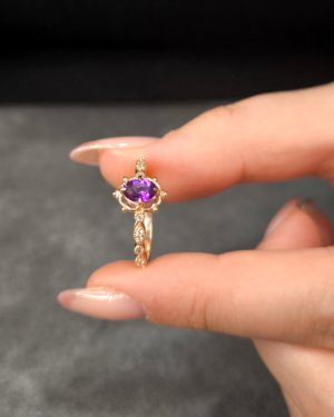 0.45 Karat Amerist Rose Pırlanta Yüzük