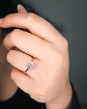 0.17 Karat Pırlanta Baget Yüzük