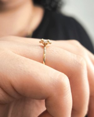 0.21 Karat Pırlanta Rose Yüzük