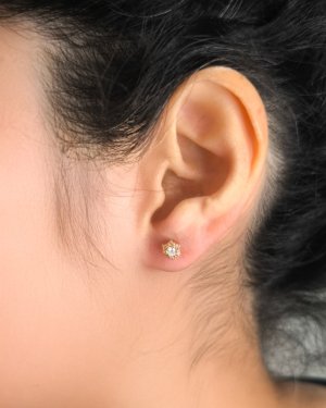 0.30 Karat Pırlanta Rose Küpe