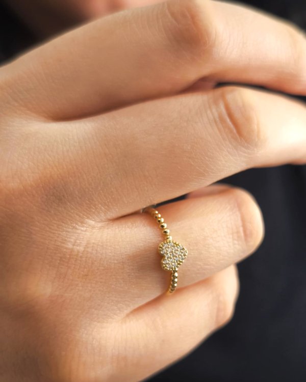 Taşlı Kalp Yüzük