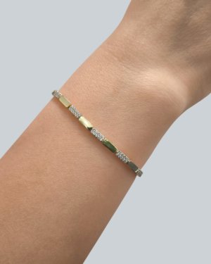 Taşlı Dikdörtgen Bileklik