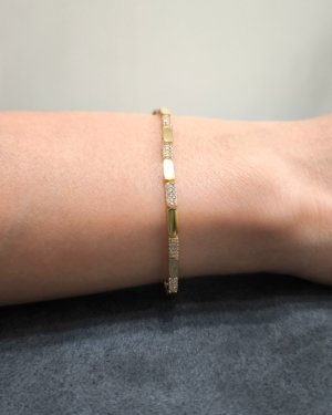 Taşlı Dikdörtgen Bileklik